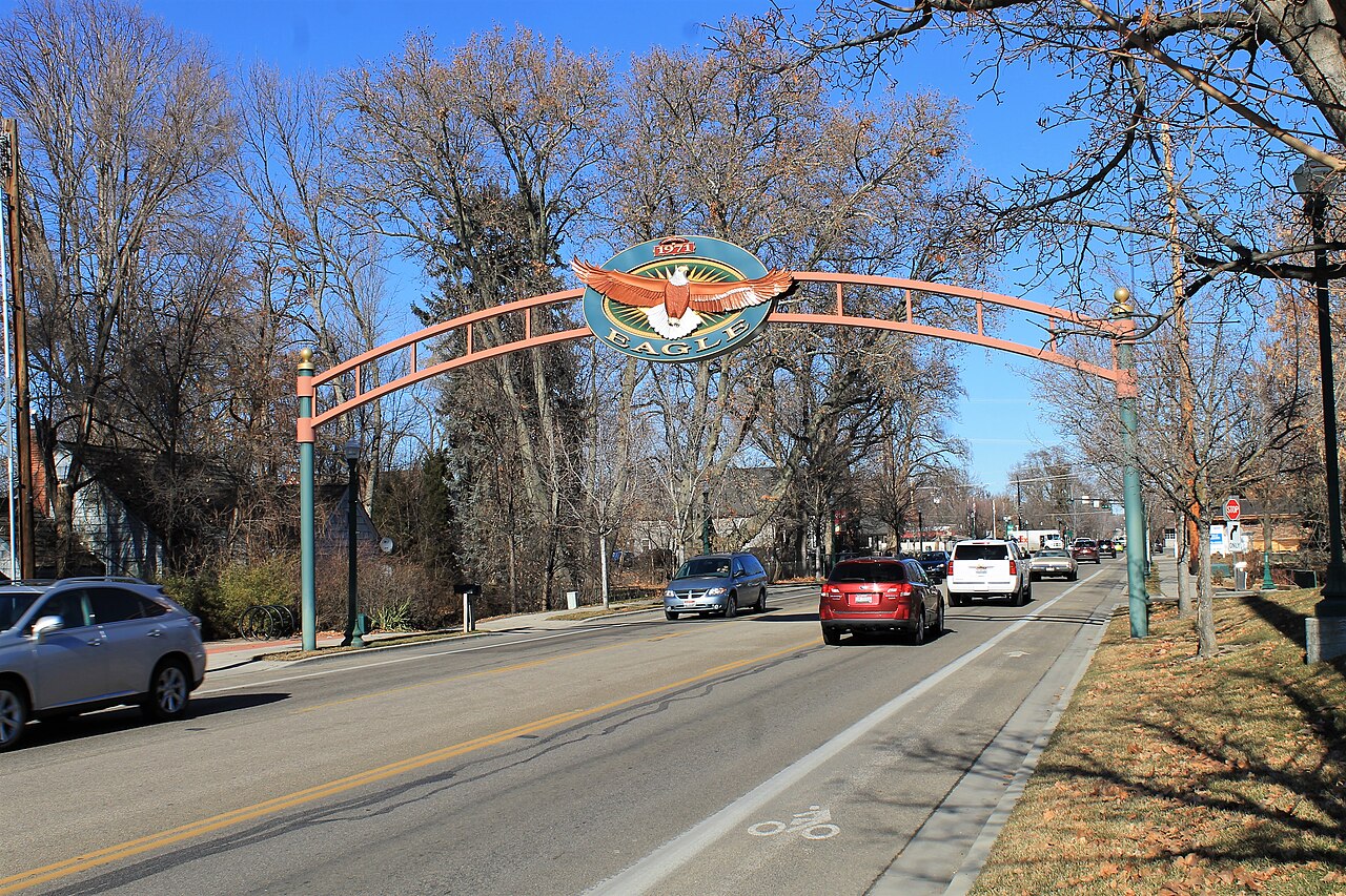 The City of Eagle, Idaho welcome sign.